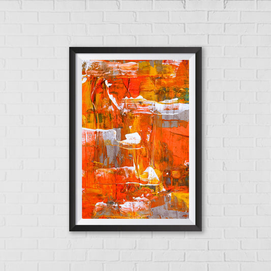 A Fiery Bold Modern Abstract Art by Steve Johnson | Modern Wall Art Decor