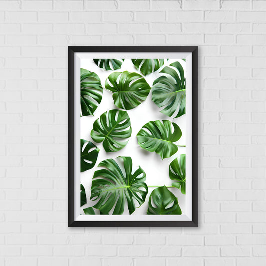Elegant Monstera Leaf canvas portrait – Tropical Art for Your Space | Home Decor wall Art