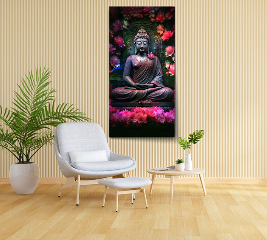 Enlightened Serenity Buddha Wall Art | Eco-Friendly Decor for Your Home Space | Crystal wall art