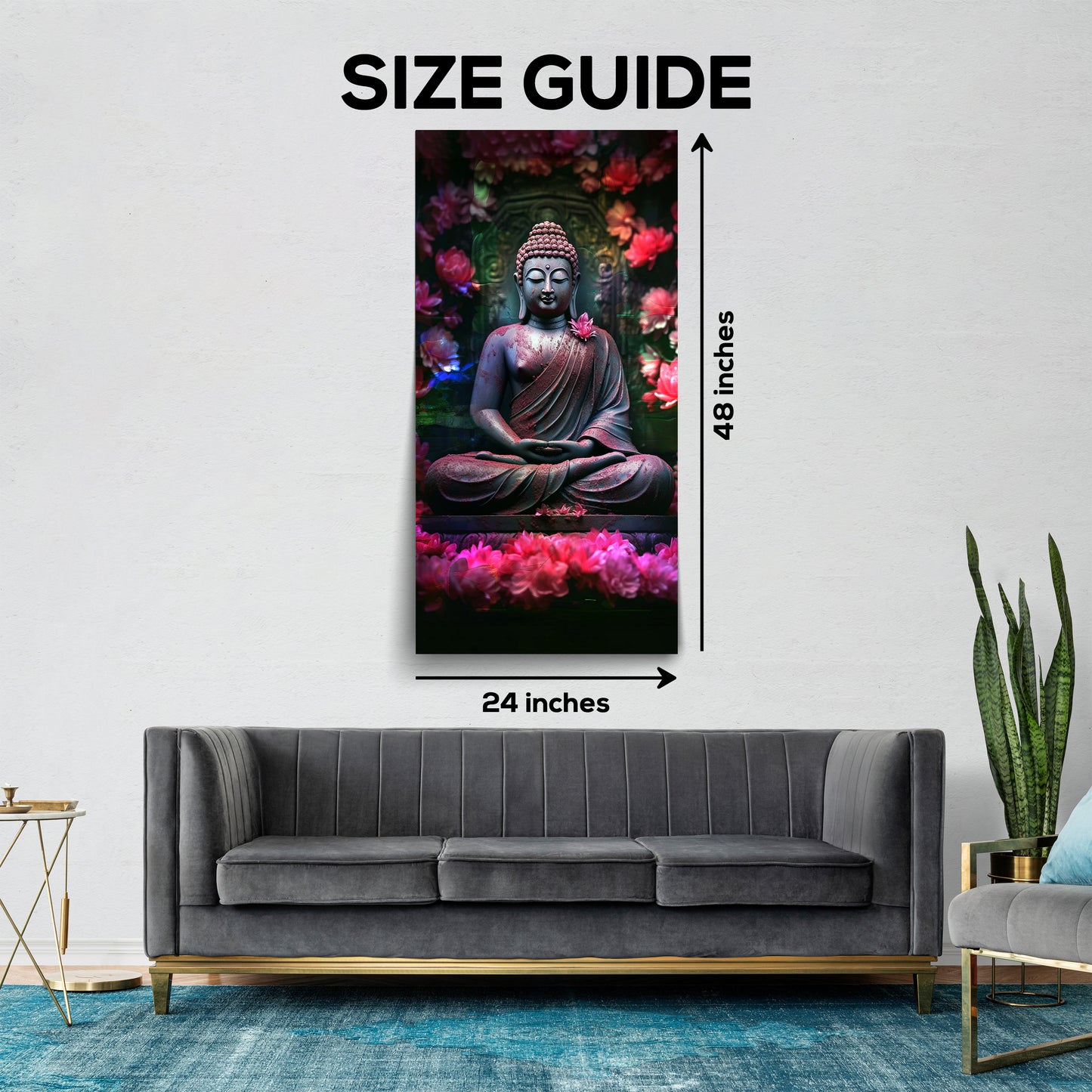 Enlightened Serenity Buddha Wall Art | Eco-Friendly Decor for Your Home Space | Crystal wall art