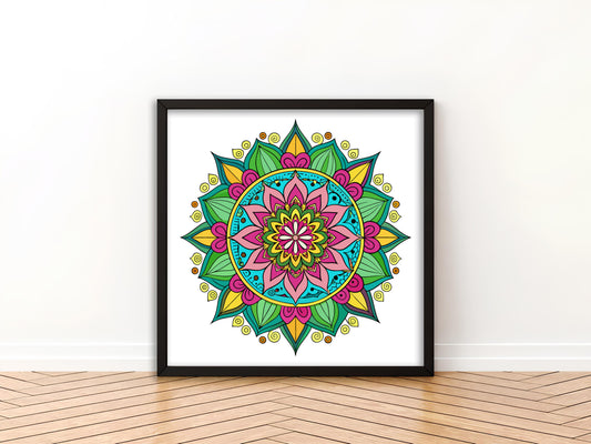 Kaleidoscope Dream Mandala Art Wall Decor | Inspired by the Eightfold Path