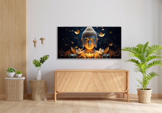Lord Buddha Serenity Decor Wall Art | Eco-Friendly Decor for Your Home Space | Crystal wall art