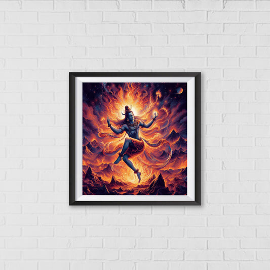 Lord Shiva's Tandava Dance of Creation and Destruction | Home Decor Wall Art