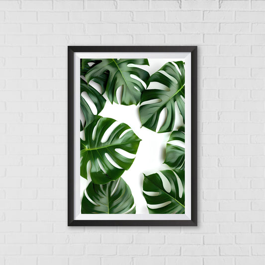 Lush Monstera Leaf Canvas Portrait– Perfect for Modern Interiors | Home Decor Wall Art