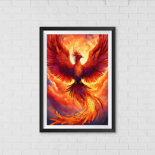 Phoenix Rising - Emblaze Your Walls with Mythical Fire | Home Decor Wall Art