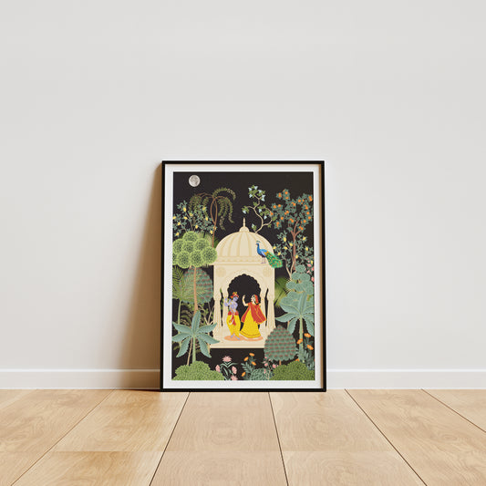 Radha Krishna Maharas Pichwai Art | Indian Wall Art Decor