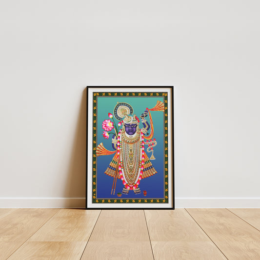Shrinathji Divine Manifestation Pichwai Art | Indian wall art Decor