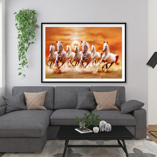 7 Horse Vastu Art for Peace and Prosperity | Home Decor Wall Art