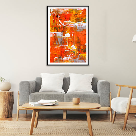 A Fiery Bold Modern Abstract Art by Steve Johnson | Modern Wall Art Decor