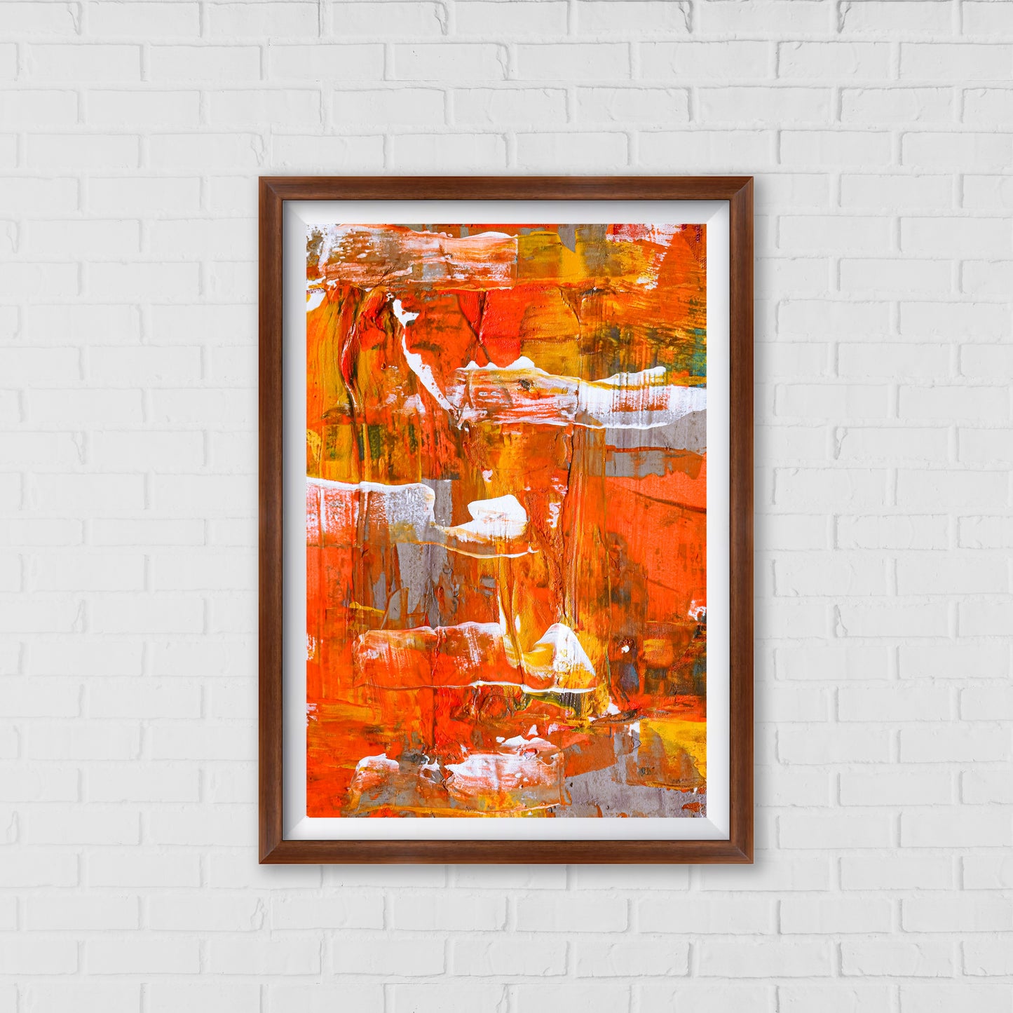A Fiery Bold Modern Abstract Art by Steve Johnson | Modern Wall Art Decor