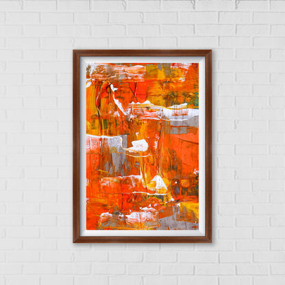 A Fiery Bold Modern Abstract Art by Steve Johnson | Modern Wall Art Decor
