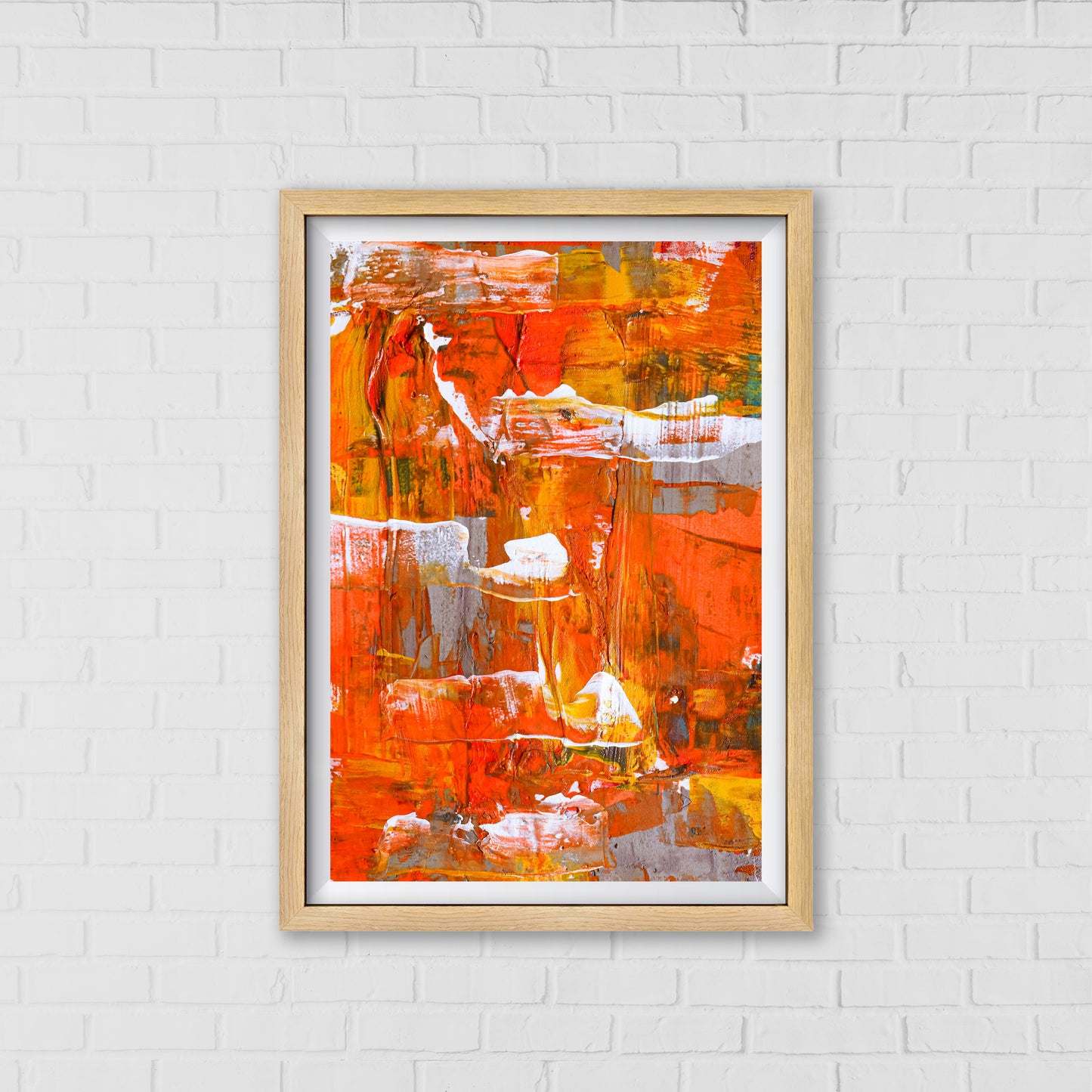 A Fiery Bold Modern Abstract Art by Steve Johnson | Modern Wall Art Decor