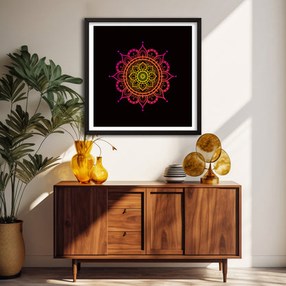 Cosmic Energy Mandala Wall Art Decor | Spiritual Home Decor for Positive Vibes