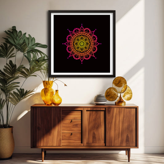 Cosmic Energy Mandala Wall Art Decor | Spiritual Home Decor for Positive Vibes