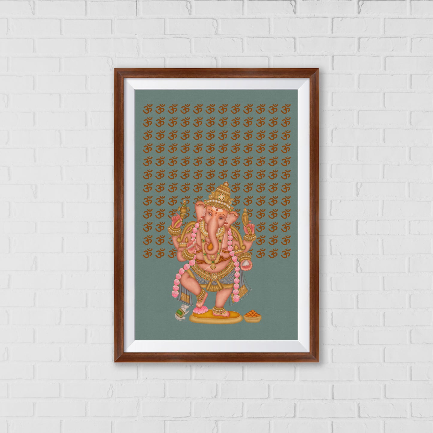 Divine Blessings of Lord Ganesha – A Sacred Representation | Home Decor Wall Art | Pichwai Art