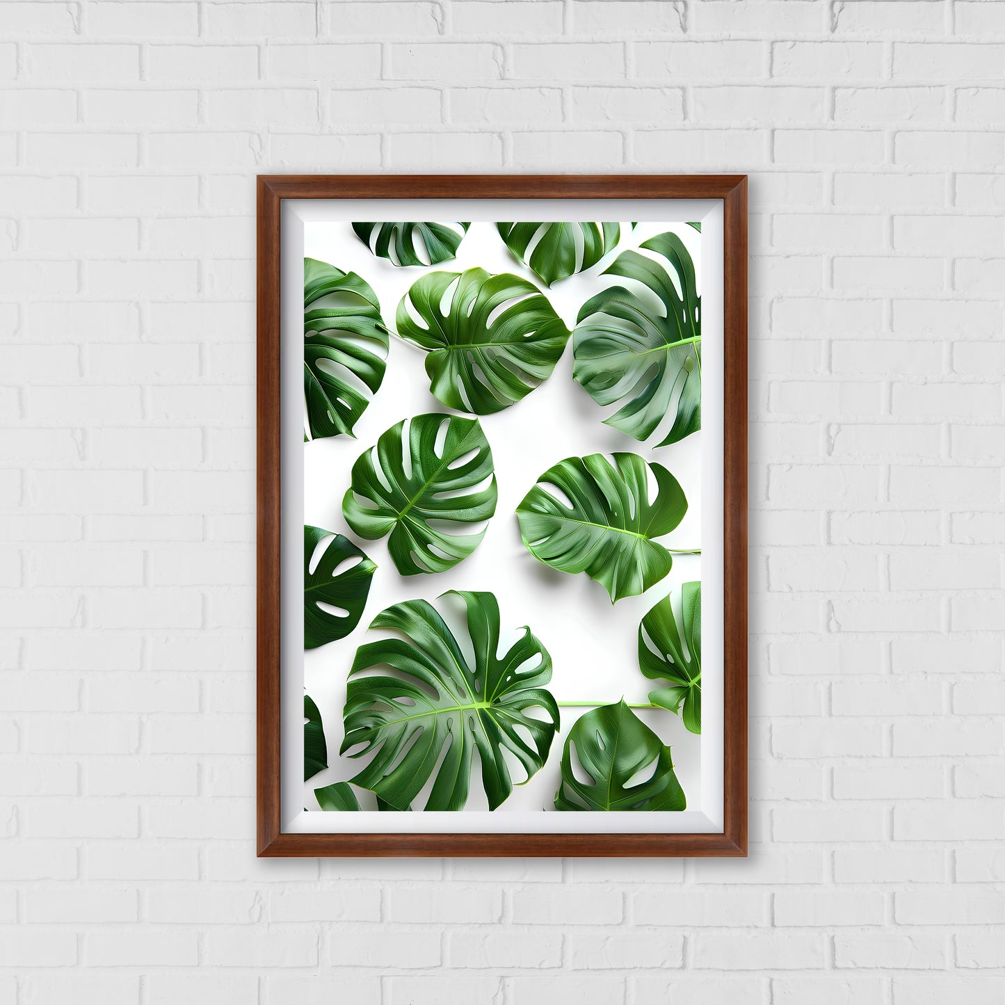 Elegant Monstera Leaf canvas portrait – Tropical Art for Your Space | Home Decor wall Art