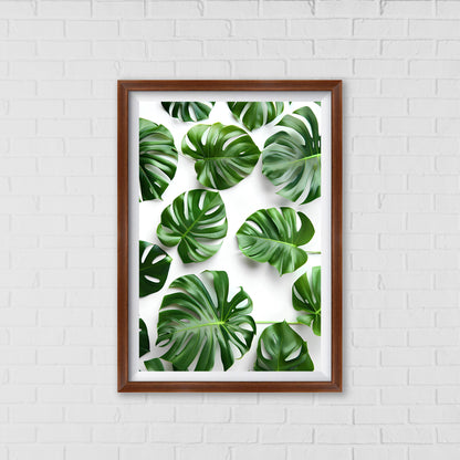 Elegant Monstera Leaf canvas portrait – Tropical Art for Your Space | Home Decor wall Art