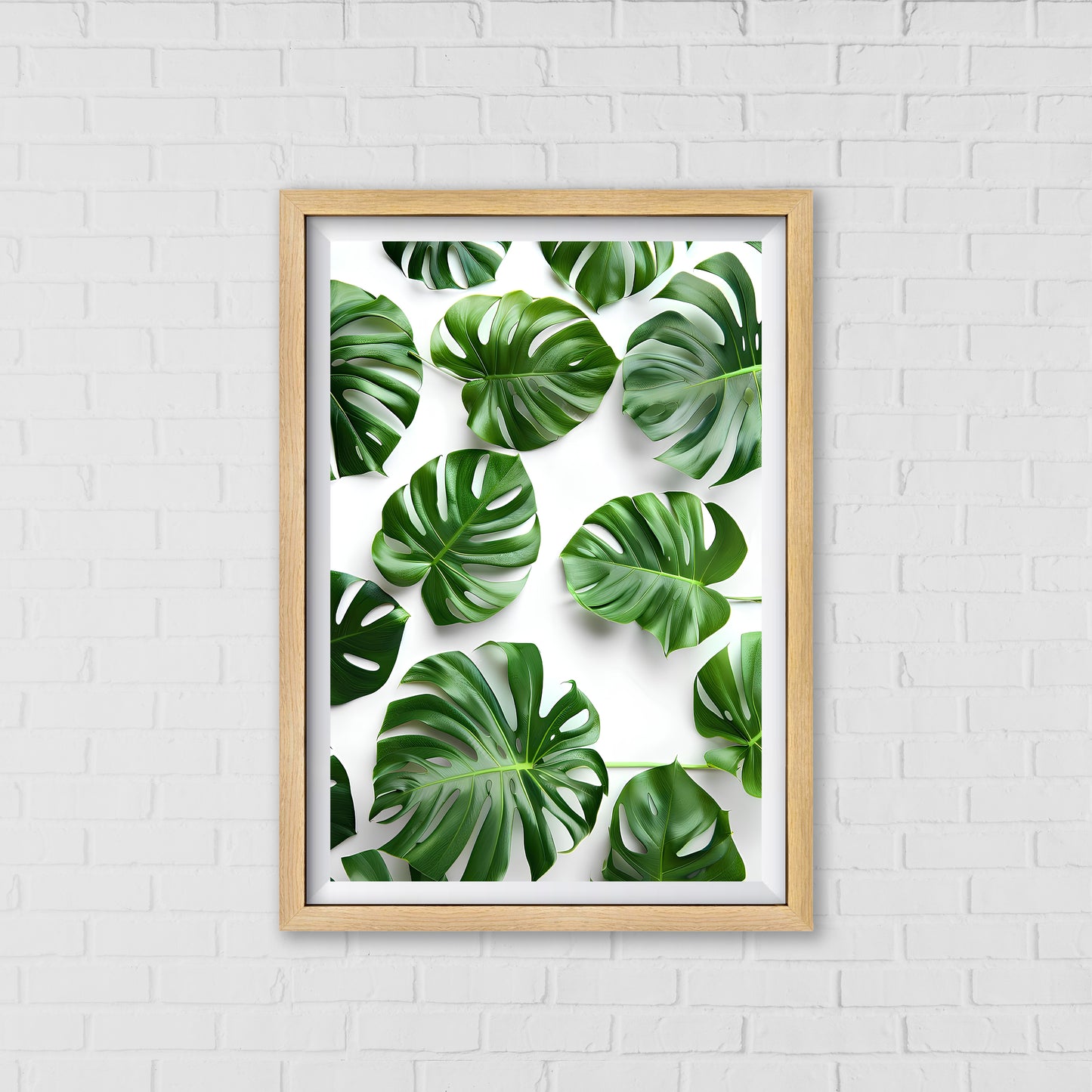 Elegant Monstera Leaf canvas portrait – Tropical Art for Your Space | Home Decor wall Art