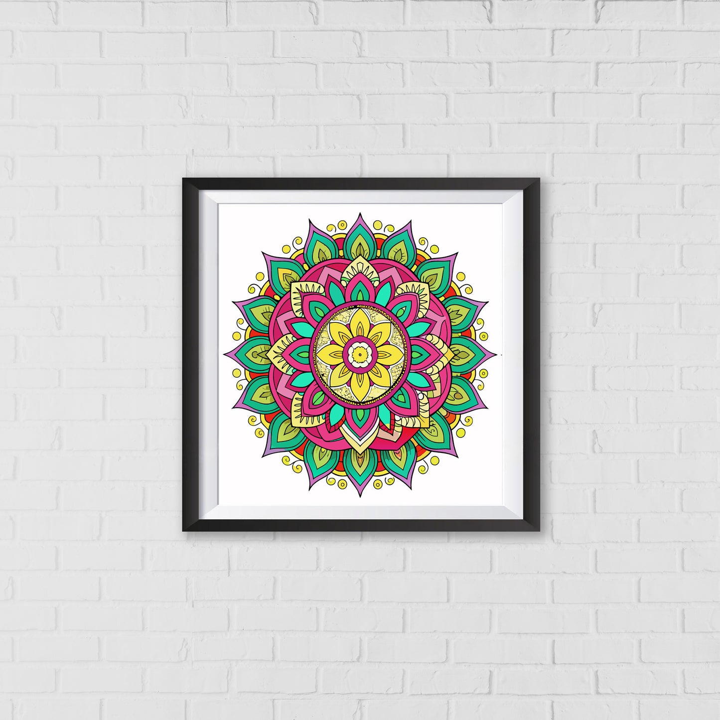 Enchanted Garden Mandala Art Wall Decor | A Blend of Nature and Spirituality