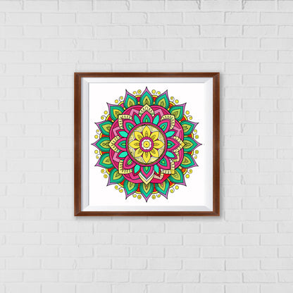 Enchanted Garden Mandala Art Wall Decor | A Blend of Nature and Spirituality