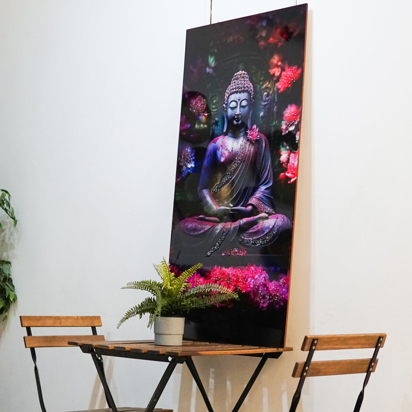 Enlightened Serenity Buddha Wall Art | Eco-Friendly Decor for Your Home Space | Crystal wall art