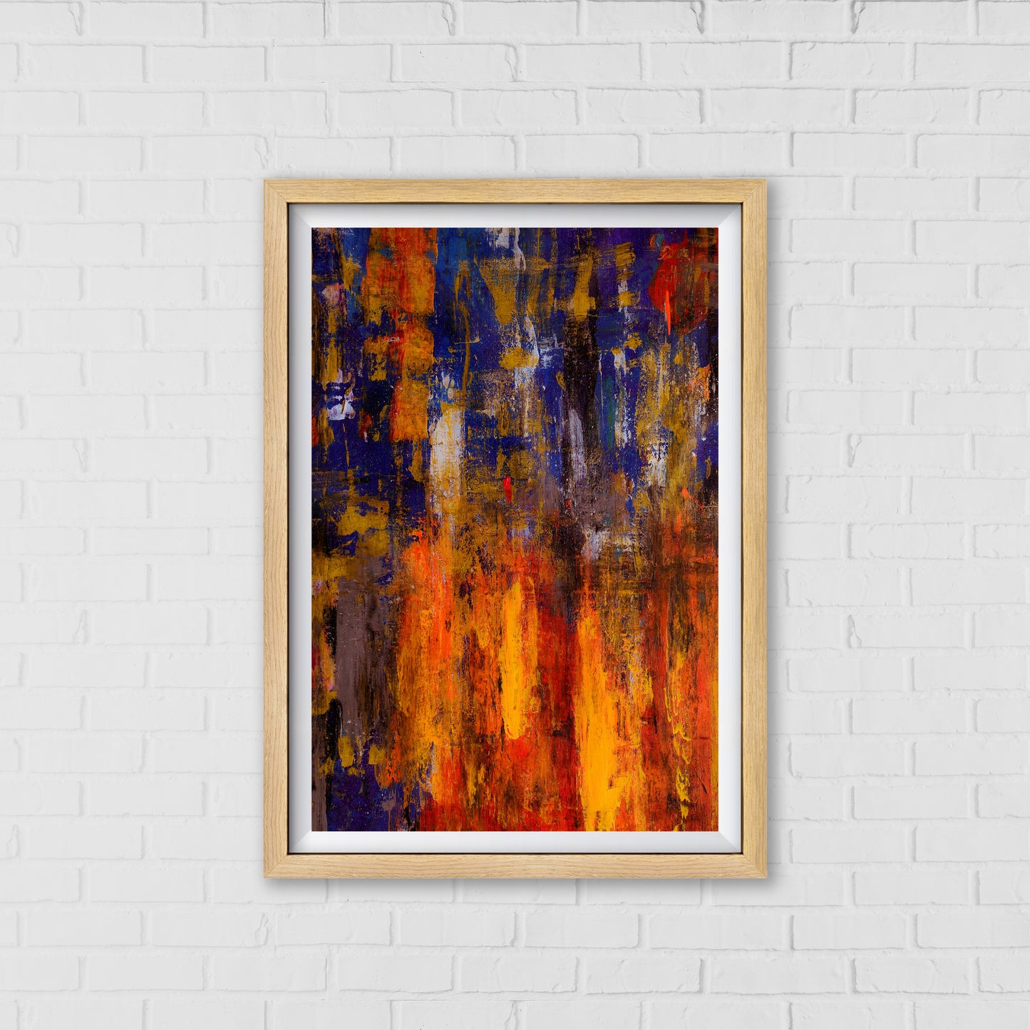 Fire and Night Abstract Art by Steve Johnson | Modern Wall Art Decor