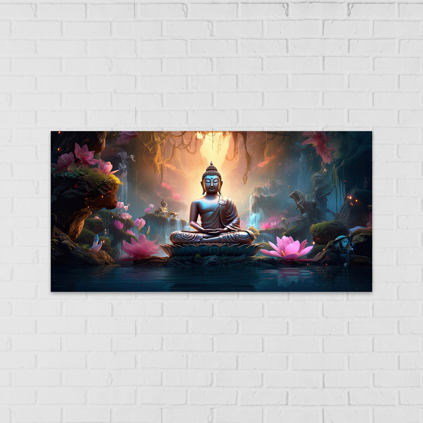 Gautam Buddha Spiritual Awakening Decor Wall Art |  Eco-Friendly Decor for Your Home Space | Crystal wall art