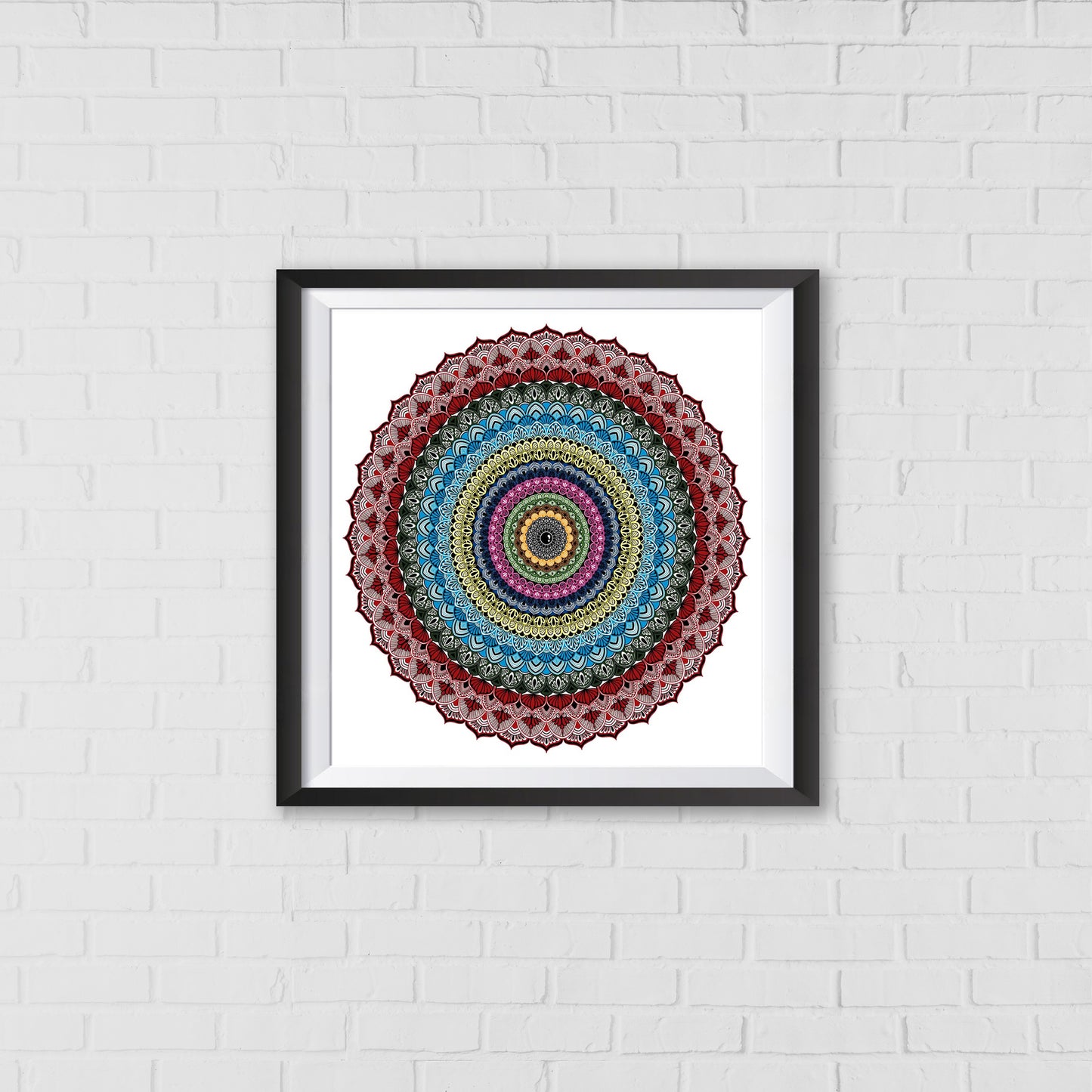 Jewelled Harmony Mandala Art Wall Decor | Healing Through Geometric Beauty