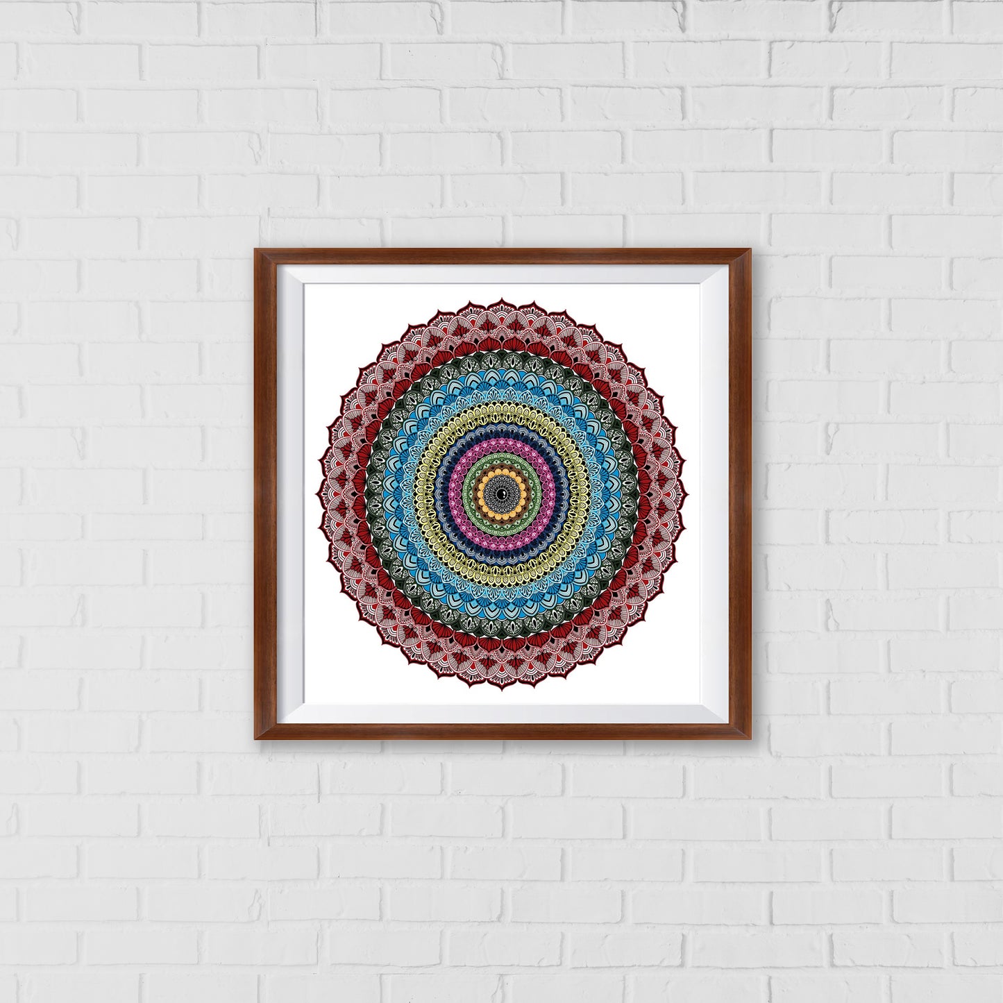 Jewelled Harmony Mandala Art Wall Decor | Healing Through Geometric Beauty