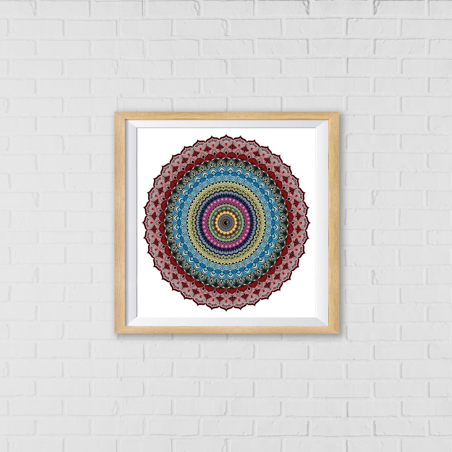 Jewelled Harmony Mandala Art Wall Decor | Healing Through Geometric Beauty