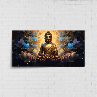 Lord Buddha Radiant Presence Decor Wall Art | Eco-Friendly Decor for Your Home Space | Crystal wall art
