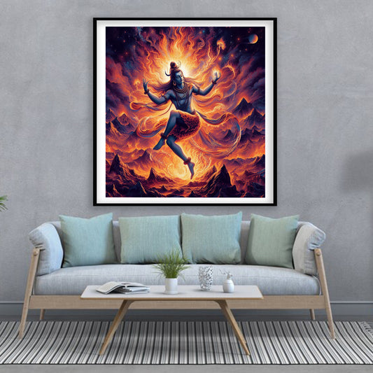 Lord Shiva's Tandava Dance of Creation and Destruction | Home Decor Wall Art 