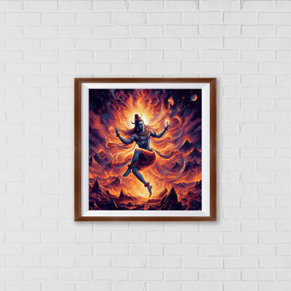 Lord Shiva's Tandava Dance of Creation and Destruction | Home Decor Wall Art