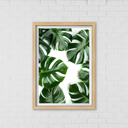 Lush Monstera Leaf Canvas Portrait– Perfect for Modern Interiors | Home Decor Wall Art