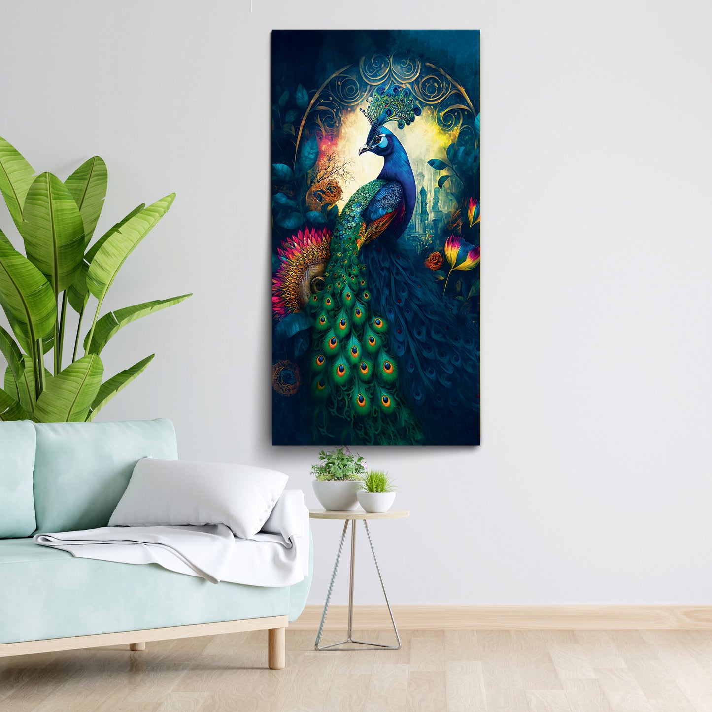 Majesty Peacock Art |  Eco-Friendly Decor for Your Home Space | Crystal wall art