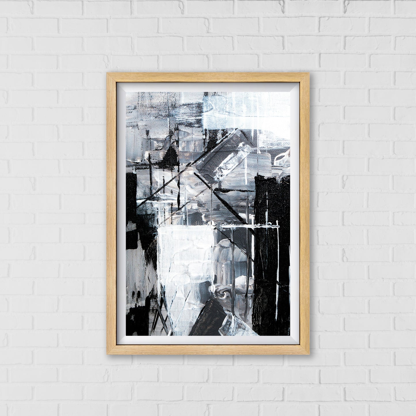 Monochromatic Black and White Abstract Art Abstract by Steve Johnson | Modern Wall Art Decor
