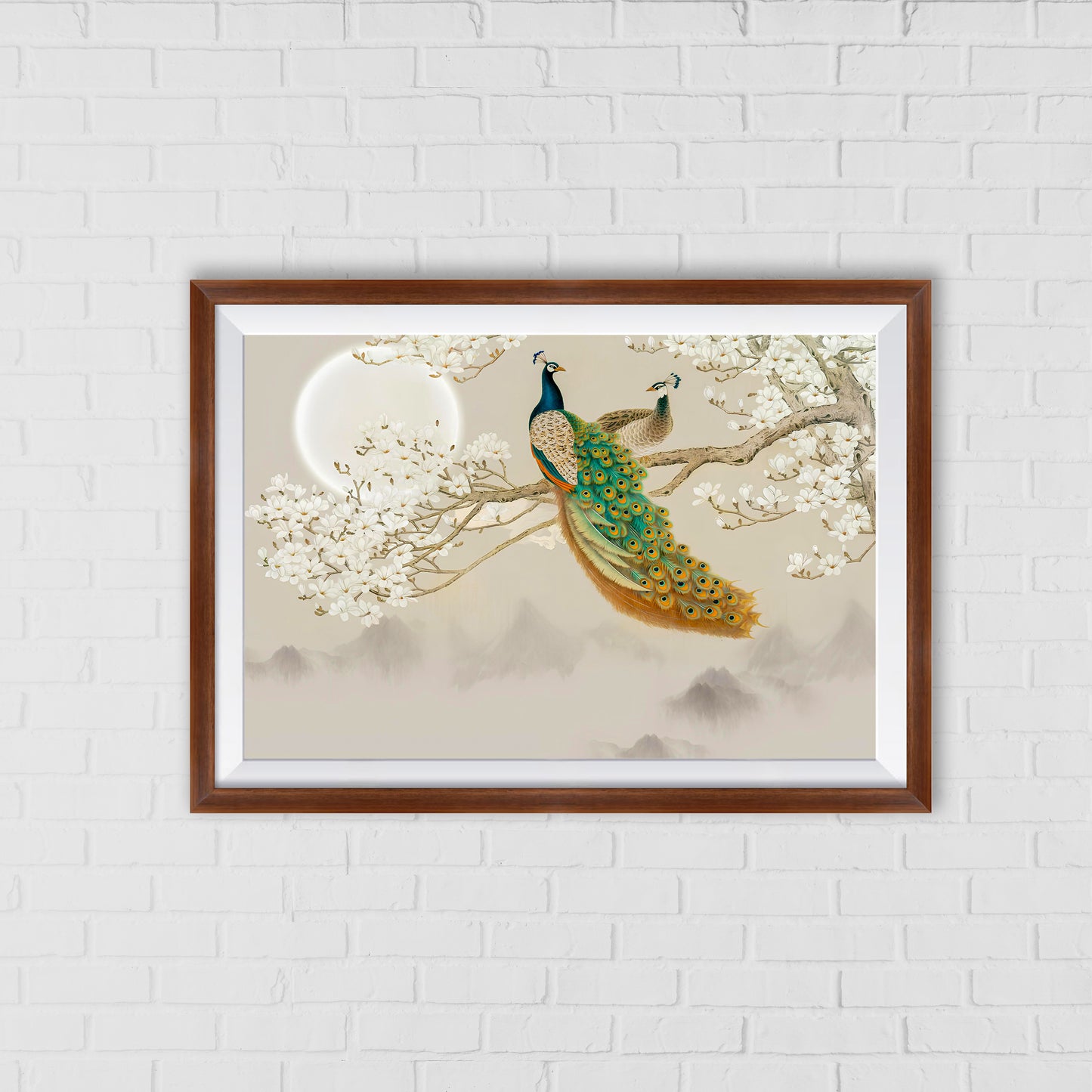 Moonlight Peacock Vastu Art for Elegance and Positive Energy | Home Decor Wall Art