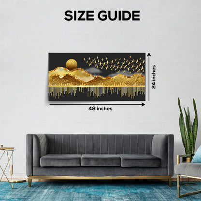 Nature's Golden Flight Decor Wall Art | Eco-Friendly Decor for Your Home, Office, and Creative Space | Crystal wall art