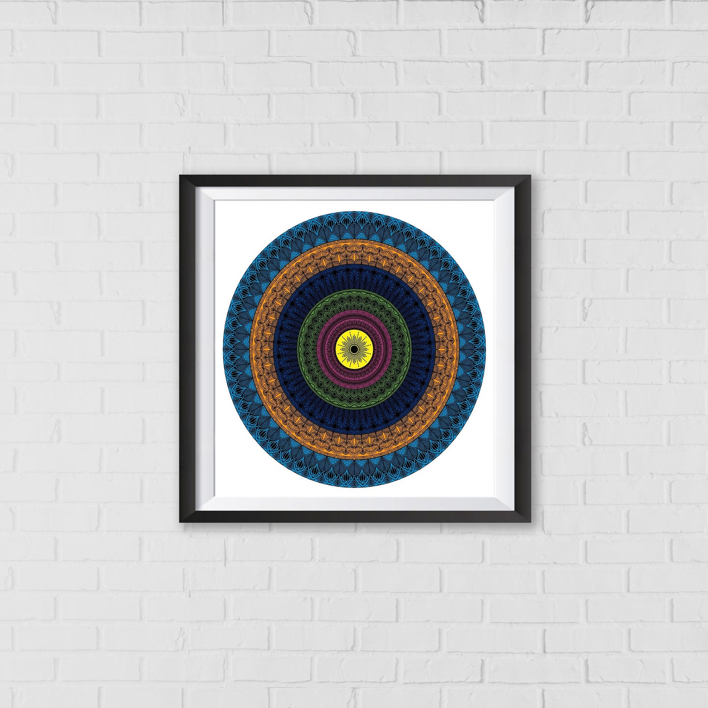 Oceanic Depth Mandala Art Wall Decor| Inspired by Ancient Symbolism