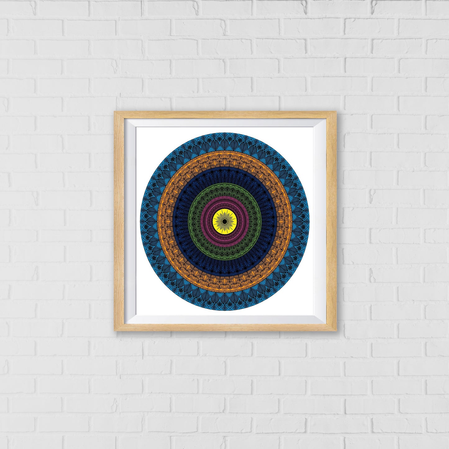 Oceanic Depth Mandala Art Wall Decor| Inspired by Ancient Symbolism