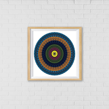 Oceanic Depth Mandala Art Wall Decor| Inspired by Ancient Symbolism