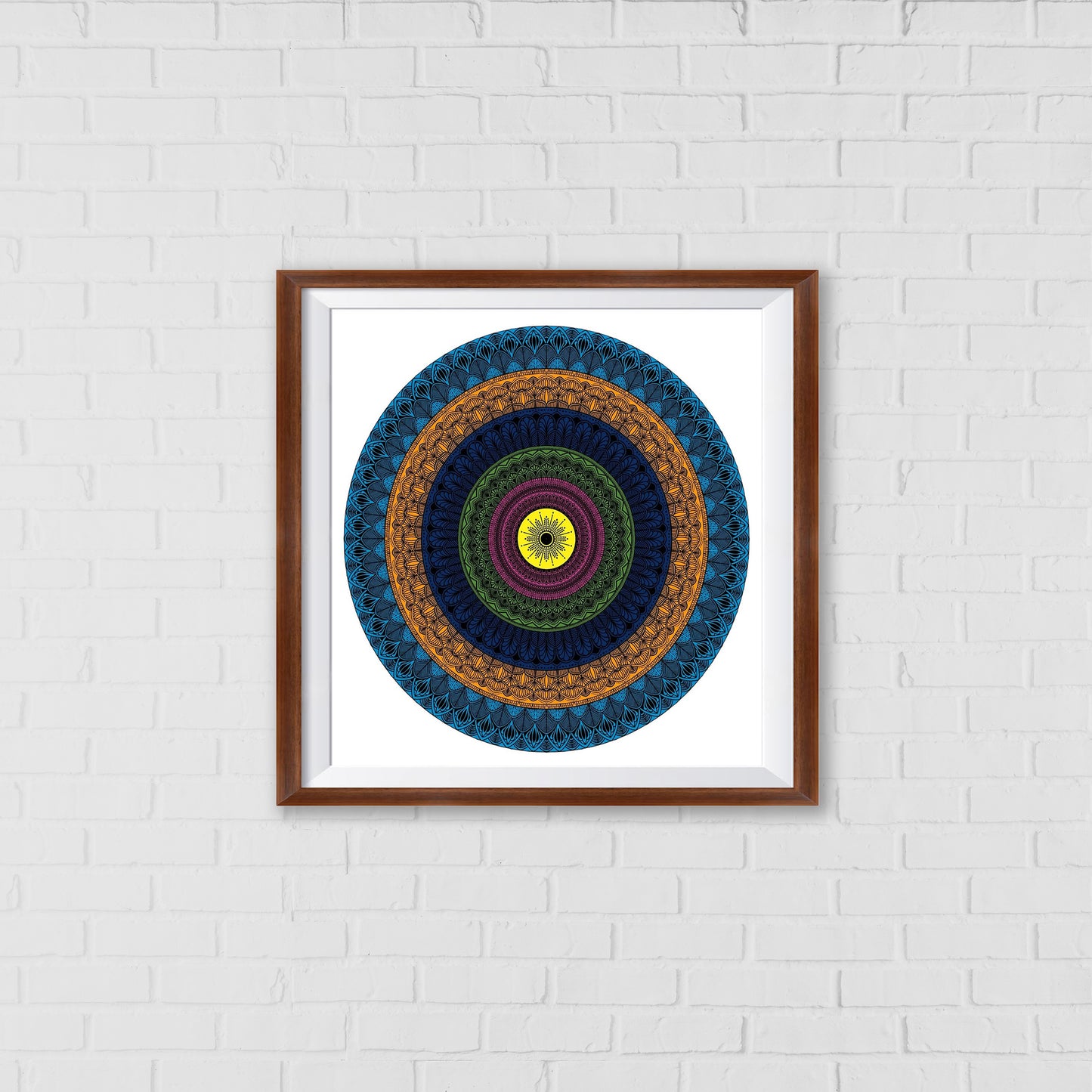 Oceanic Depth Mandala Art Wall Decor| Inspired by Ancient Symbolism