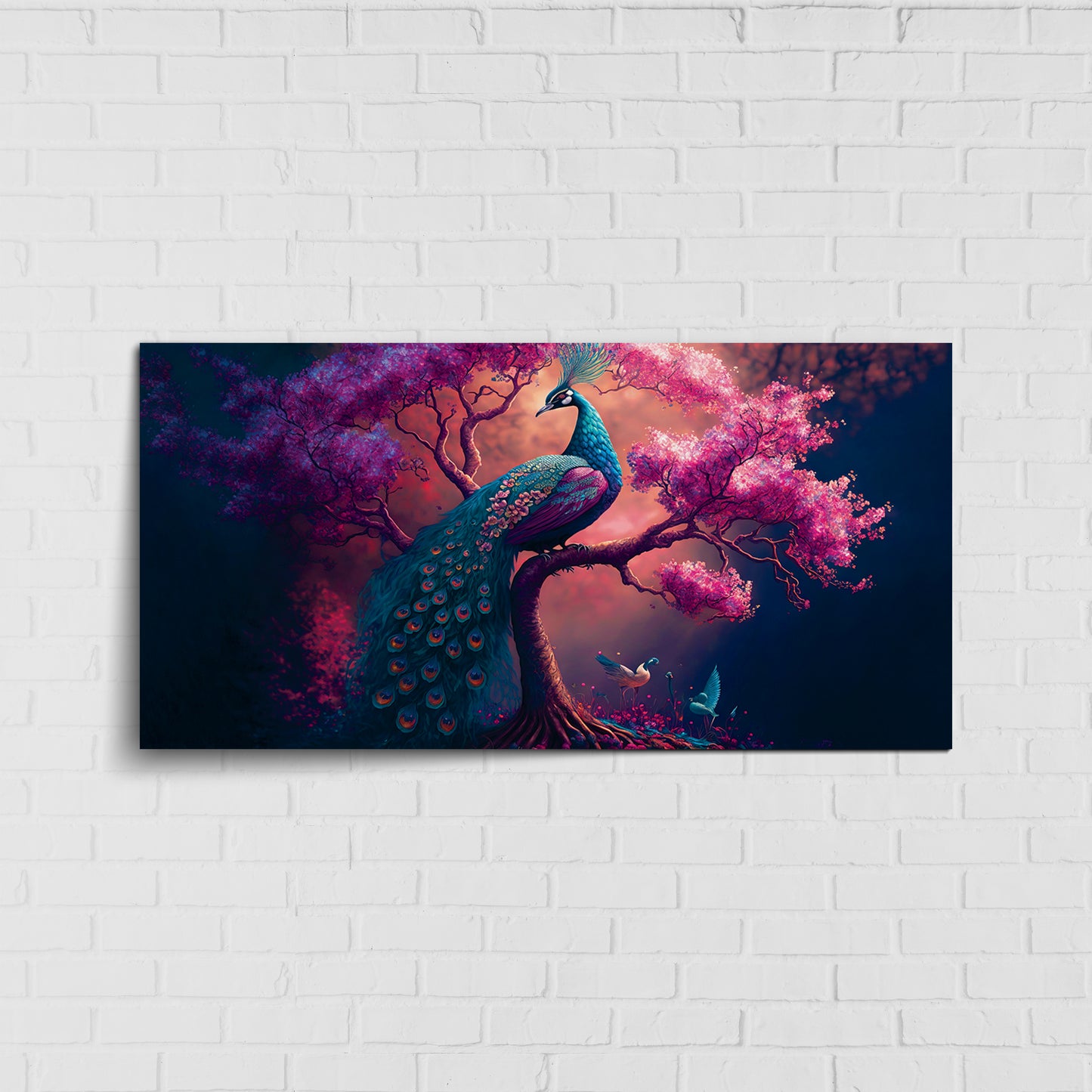 Paradise Peacock Art | Eco-Friendly Decor for Your Home Space | Crystal wall art