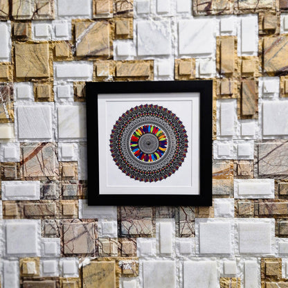 Prismatic Bloom Mandala Art Wall Decor | Balancing Harmony and Serenity
