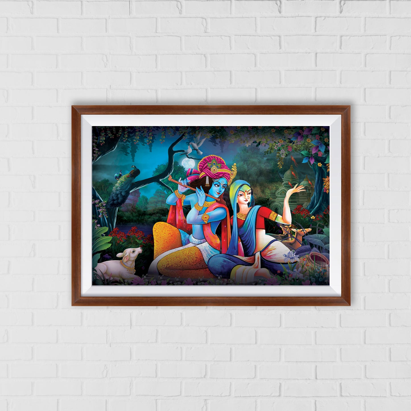 Radha Krishna Divine Love | Indian Wall Art Decor