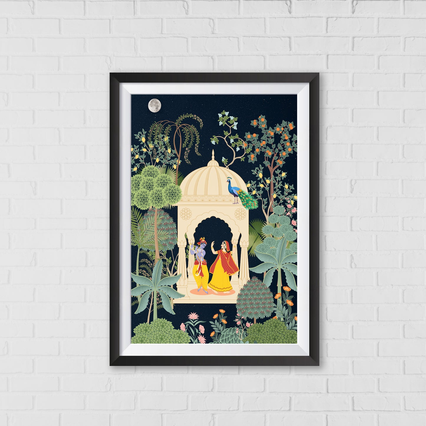 Radha Krishna Maharas Pichwai Art | Indian Wall Art Decor