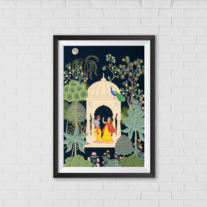 Radha Krishna Maharas Pichwai Art | Indian Wall Art Decor