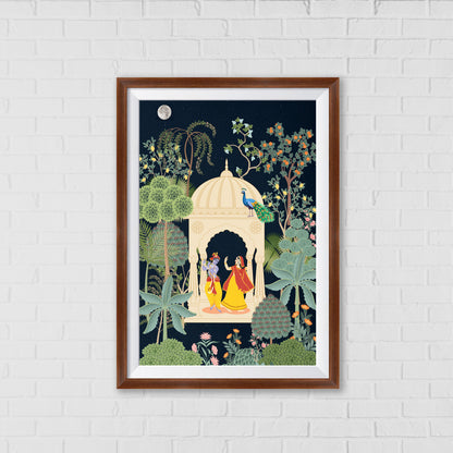 Radha Krishna Maharas Pichwai Art | Indian Wall Art Decor