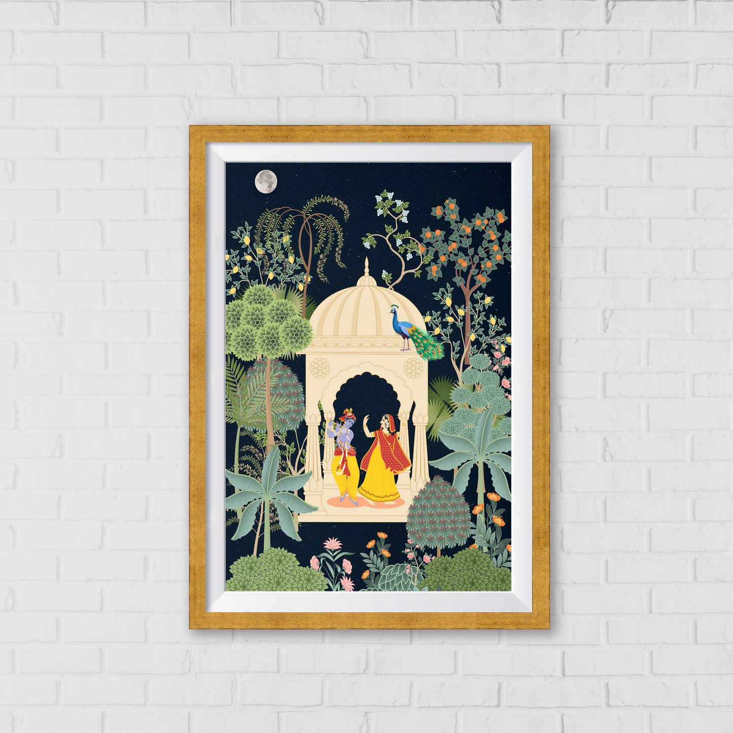 Radha Krishna Maharas Pichwai Art | Indian Wall Art Decor