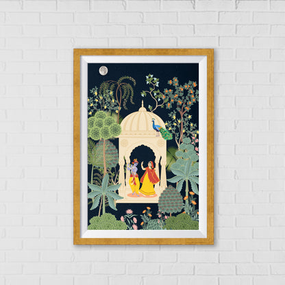 Radha Krishna Maharas Pichwai Art | Indian Wall Art Decor